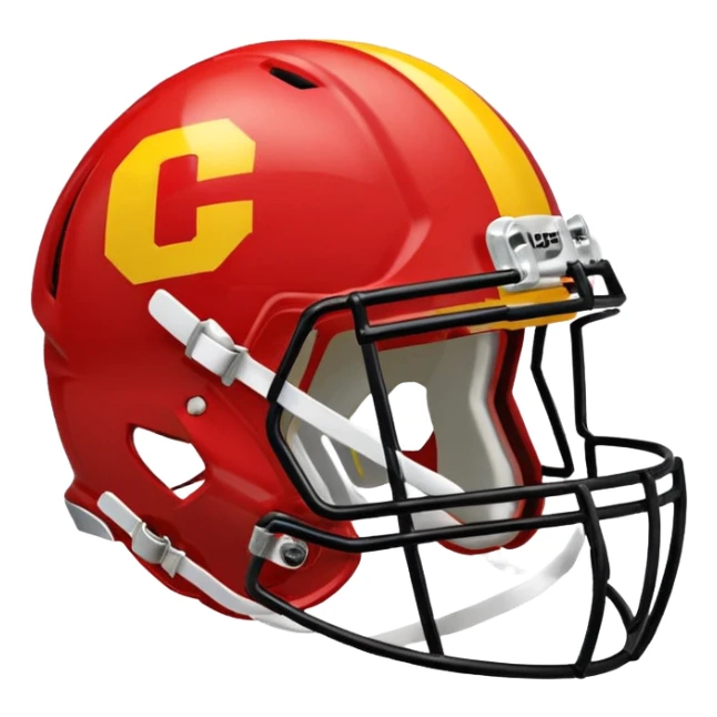 college football player helmets red & yellow mix sticker