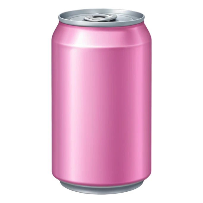 a plain no logo soda can in pink color sticker