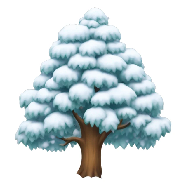 Tree with snow sticker