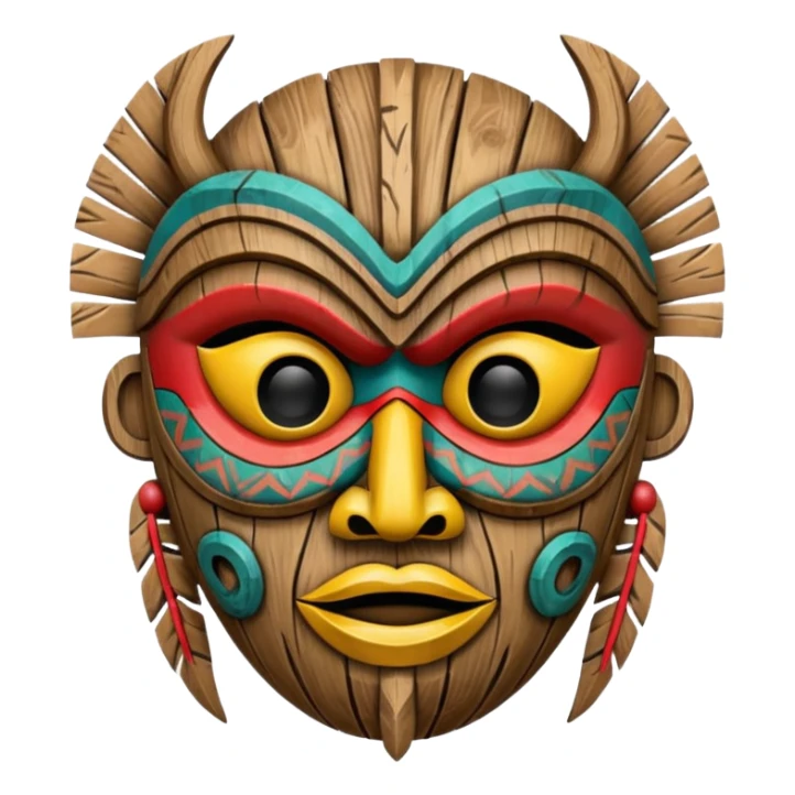 tribal mask sticker