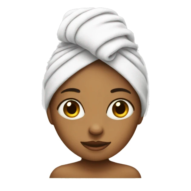 Girl with towel on head  sticker
