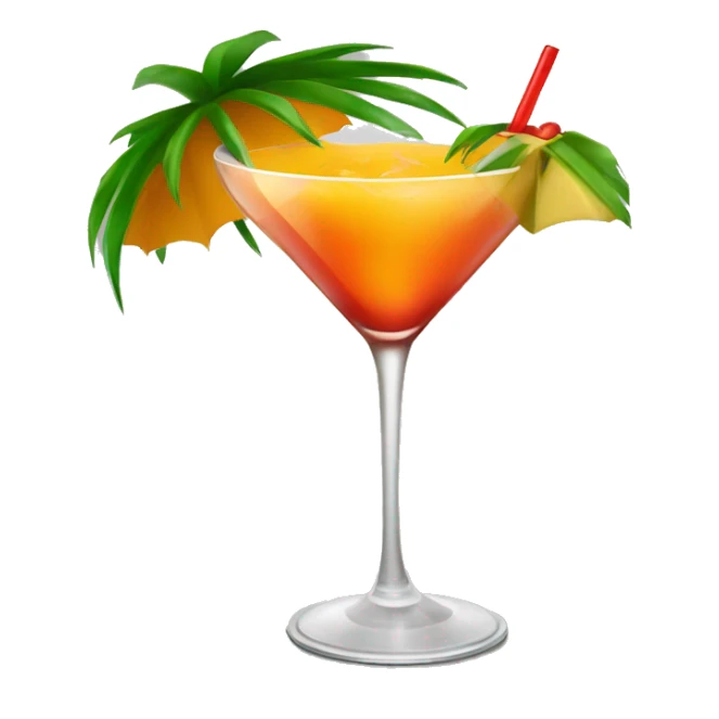 Tropical cocktail sticker