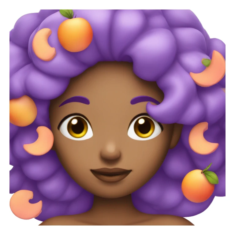 purple mermaid with peach skin sticker