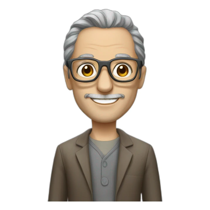 Professeur de la casa de papel avec des lunettes et un sourire m sticker