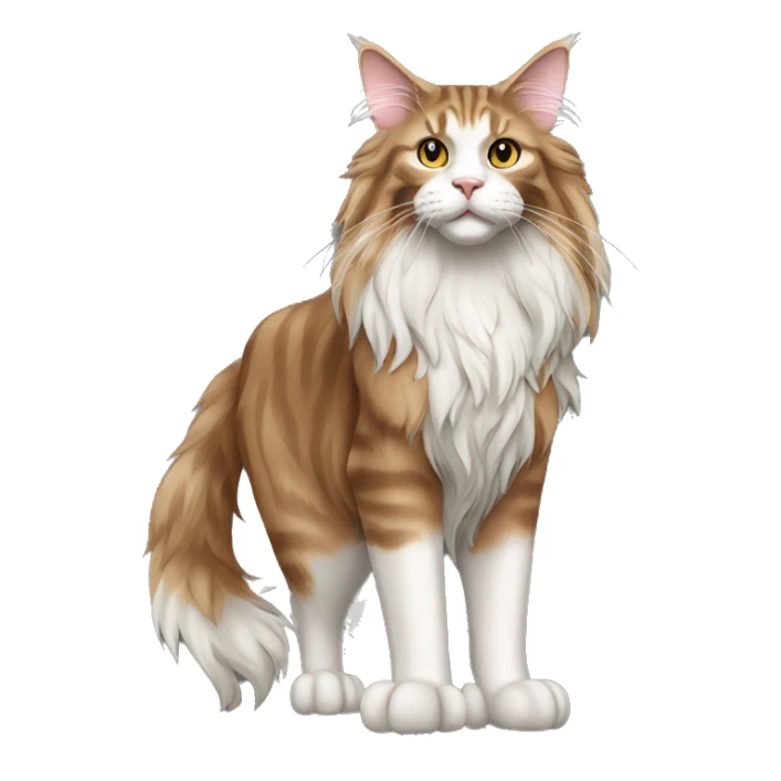 Maine Coon Cat Full Body Standing sticker