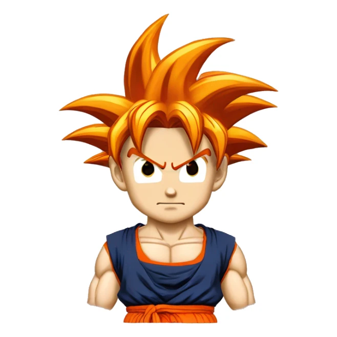 Goku de dragon ball z avec les cheveux rouge  sticker