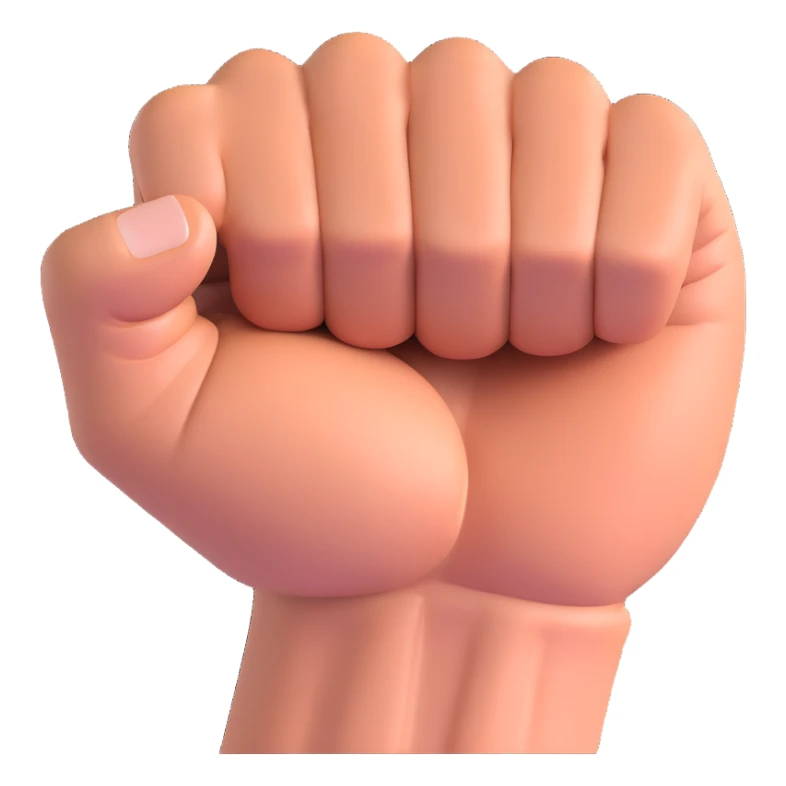 an intense, muscle-bound fist with a dramatic burst effect, energetic and powerful sticker