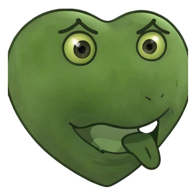 winking heart eye emoji with mouth opened sticker