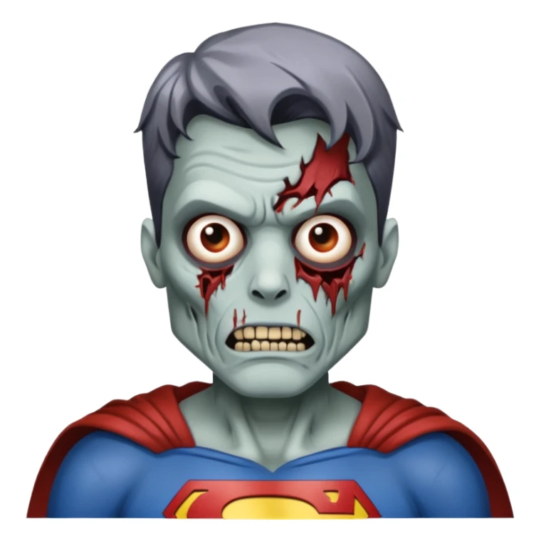 bizarro superman zombie sticker