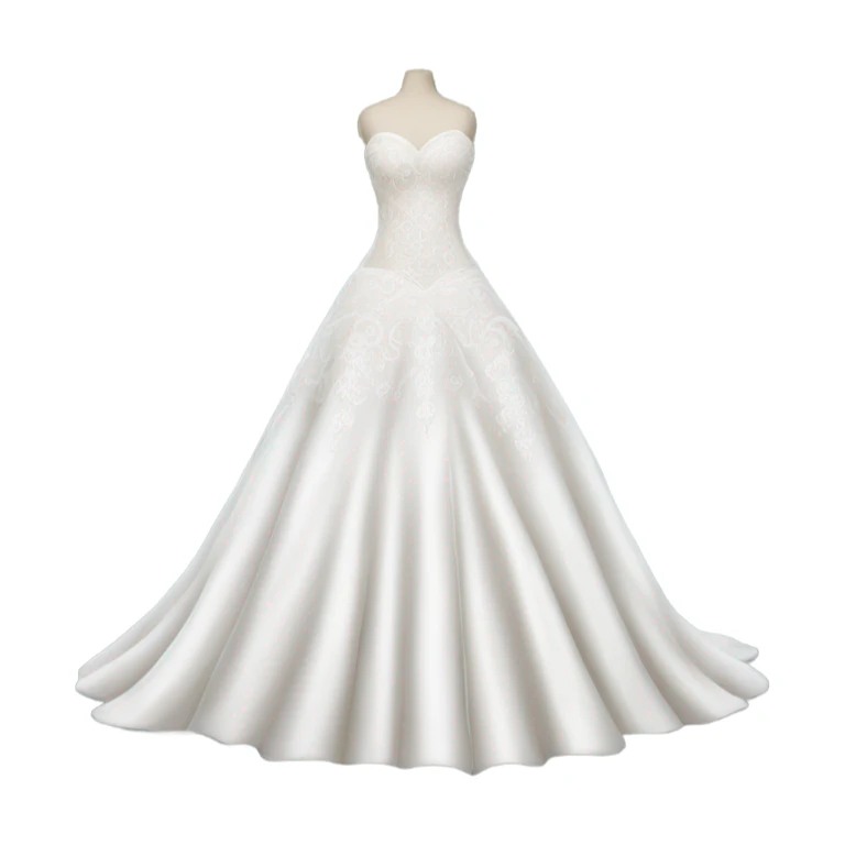 Wedding dress beautiful finish with snowy  sticker