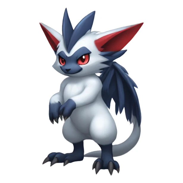 Cool Edgy Nargacuga-Absol-Zangoose-Sneasel-Quilava with a collar on, full body sticker