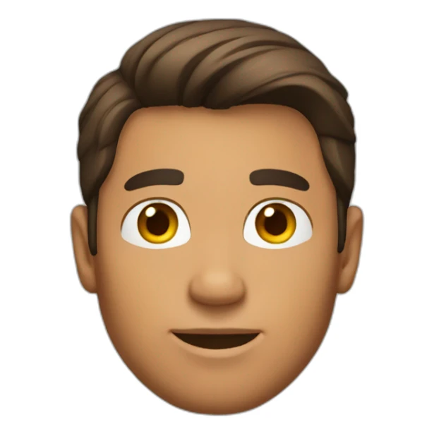 brunette man tanned sticker