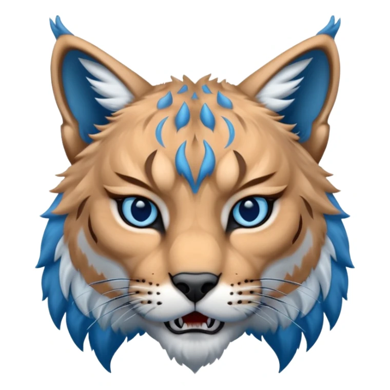 Tête de lynx : très féroce et bleu  sticker