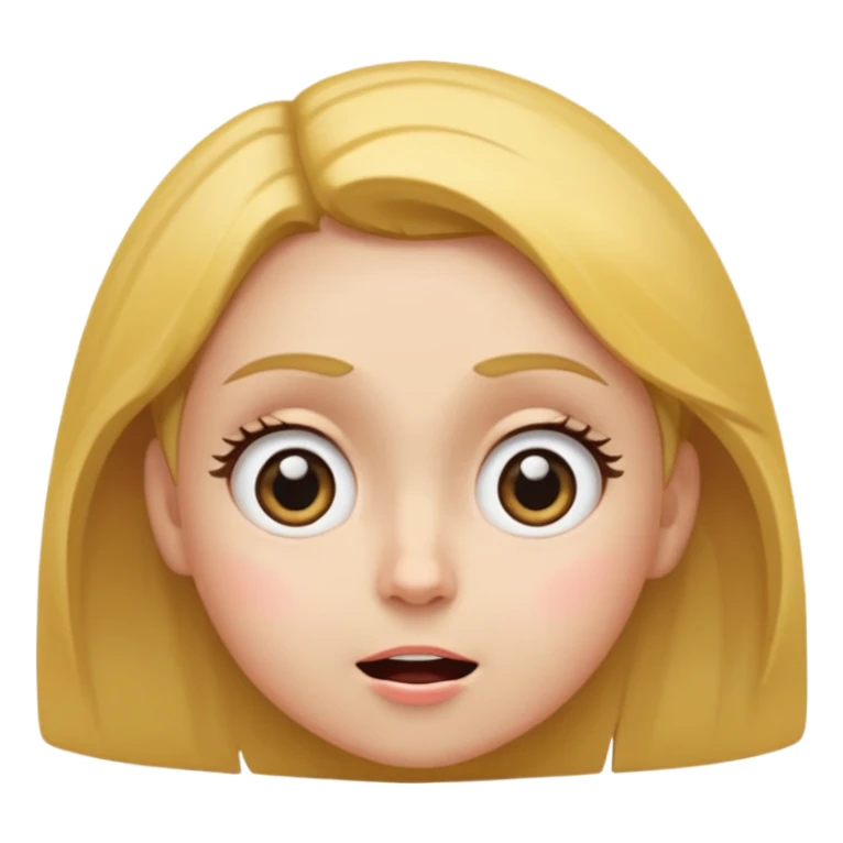 Face looking to the side with wide eyes and low mouth with raised eyebrows (the viral face for this is a bad idea, but we’re totally gonna do it together anyway) make it a girl and make them tilting their head to the side, looking at me with side eyes and mouth closed making a smiling frown face sticker