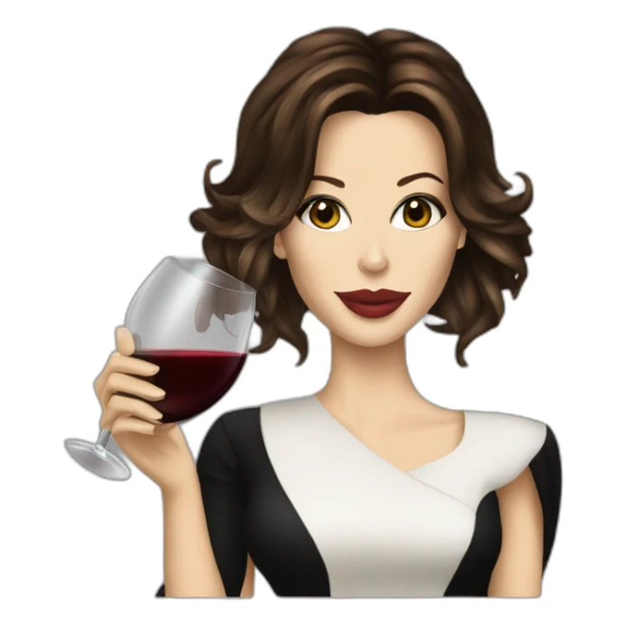 Kate beckinsale drinking wine sticker