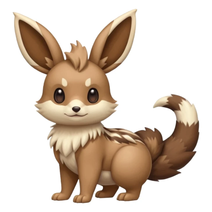 Lopunny-Buneary-Eevee-Furret-Linoone-fusion (full body) sticker