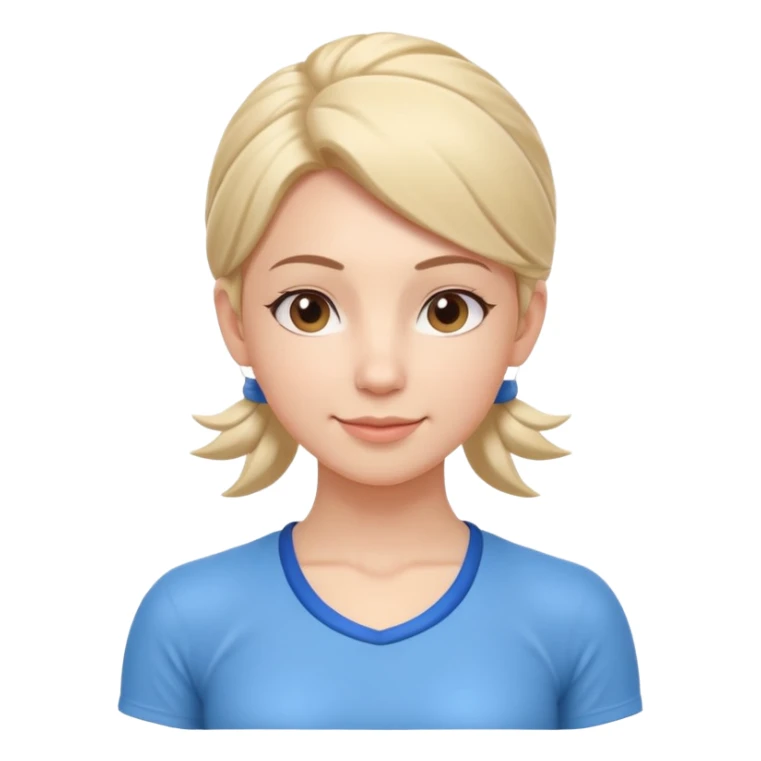 cute yoga coach portrait, head and shoulders only, calm face, soft smile, simple sporty outfit collar, 3D cartoon, mobile game icon style, clean background, no text, no watermark
 sticker