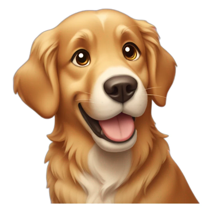 Golden retriever with chip and dale sticker