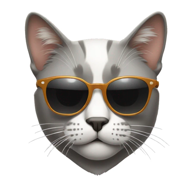 Cat with sunglasses sticker