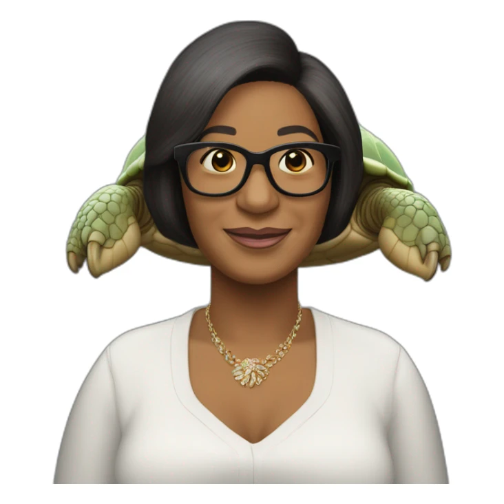 Franklin la tortue avec la tête d'aretha franklin  sticker