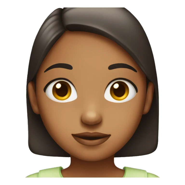 Girl with hands under face and endearing eyes sticker