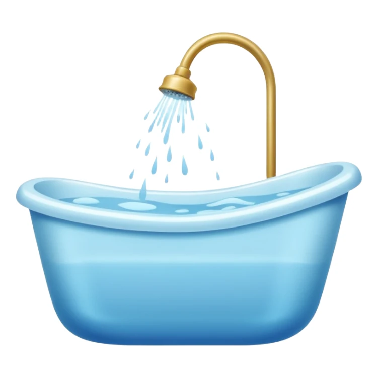 Bathtub full of water sticker