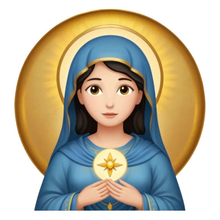 Image of the Mother of God in a frame sticker