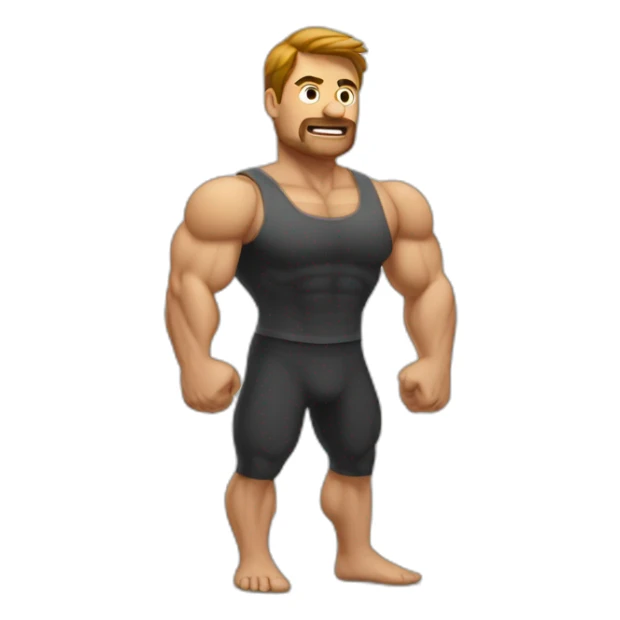 Personne Avé une grosse mâchoire musclé sticker