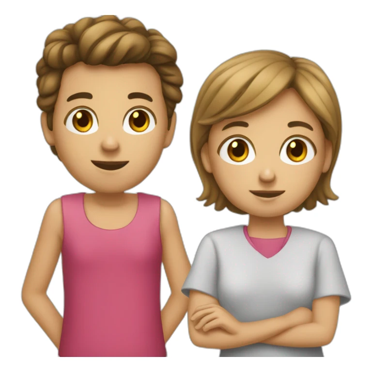 Une fille qui encourage un garçon qui court sticker