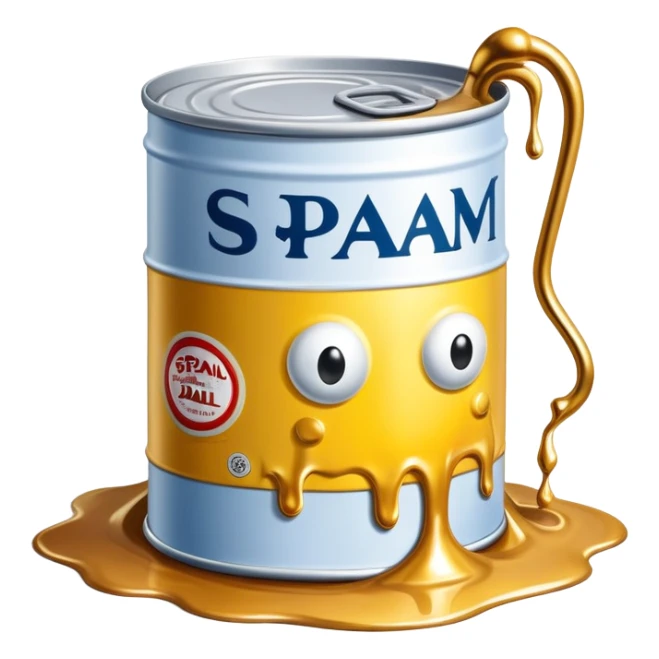 surreal salvadore dali style melting spam can landscape sticker