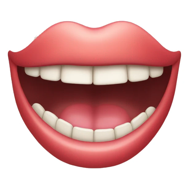 Mouth with tongue sticker