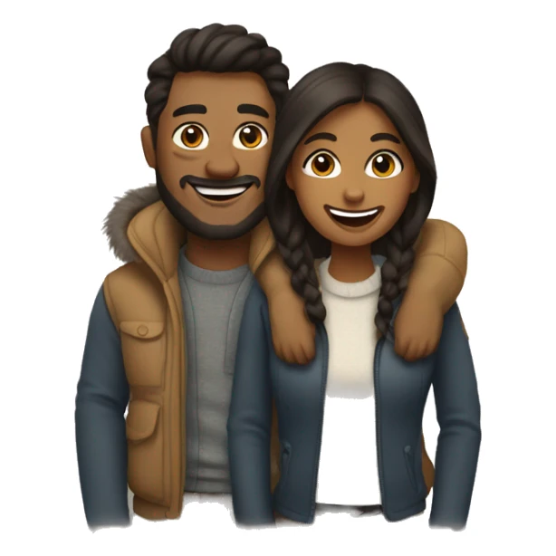 happy couple in alaska sticker