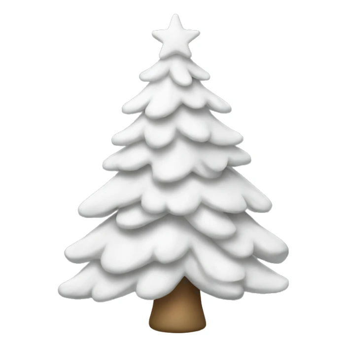 christmas white tree sticker