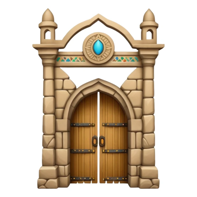 Harar's stone gate historic compound entrance carved stone Ethiopian landmark sticker