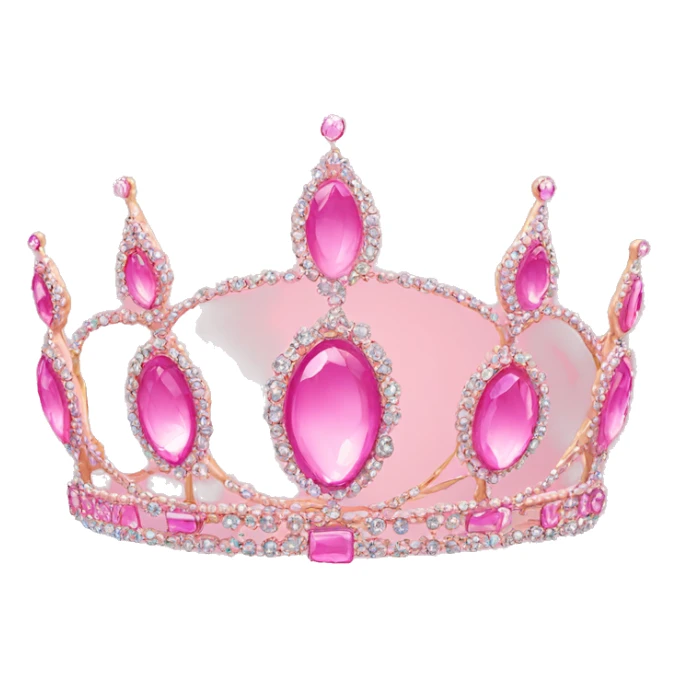 Pink jeweled tiara sticker