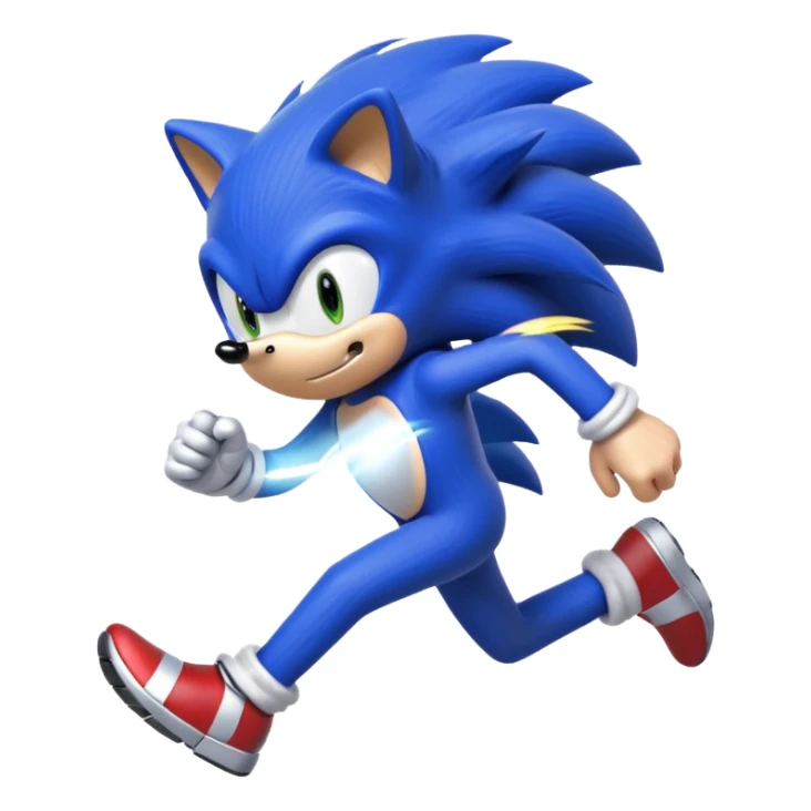 Sonic the hedgehog running away that is well done sticker