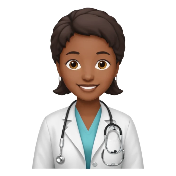 black woman doctor sticker