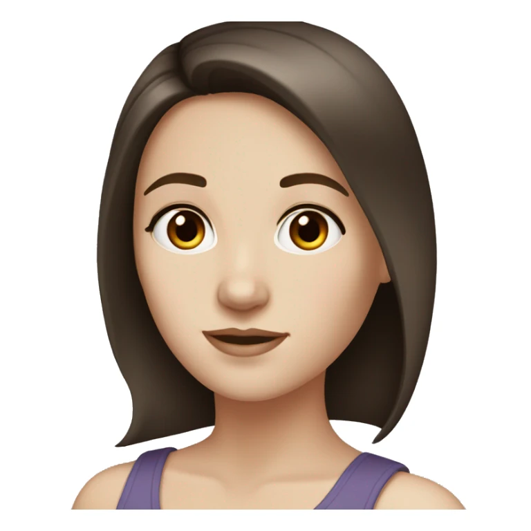 White girl with brown eyes and dark brown hair  sticker