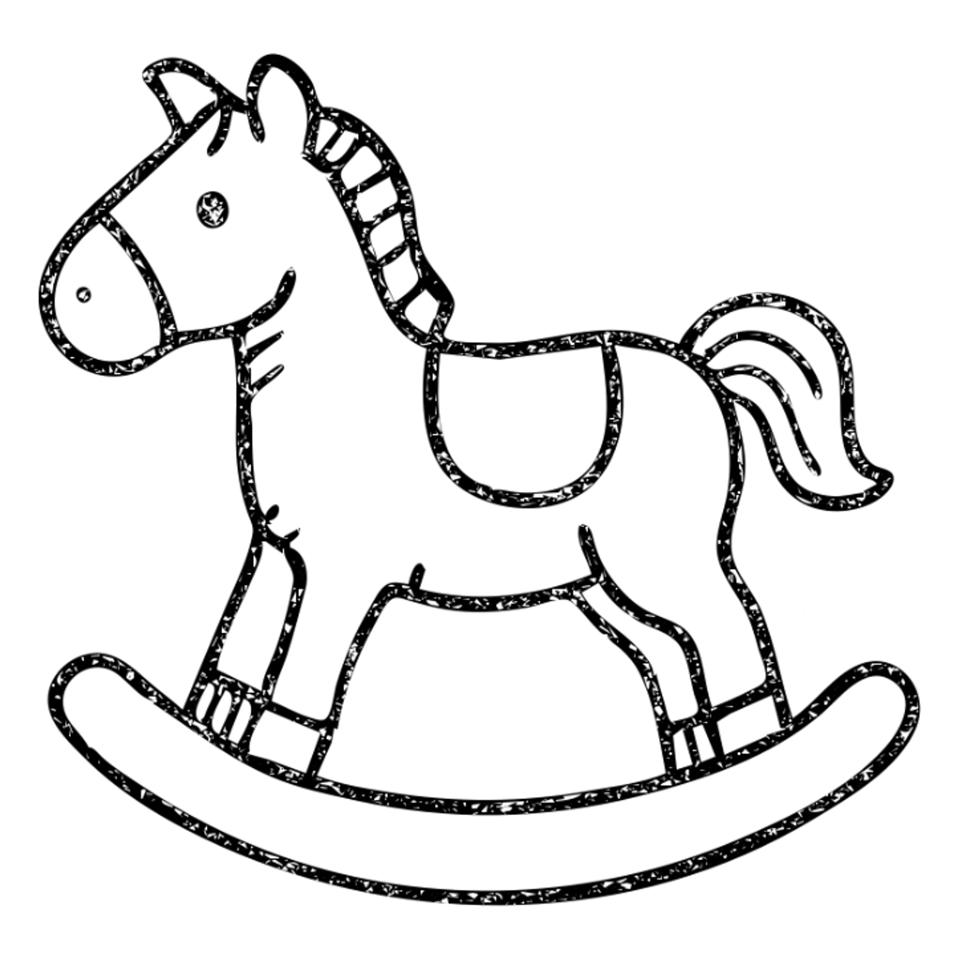 rocking horse icon sticker