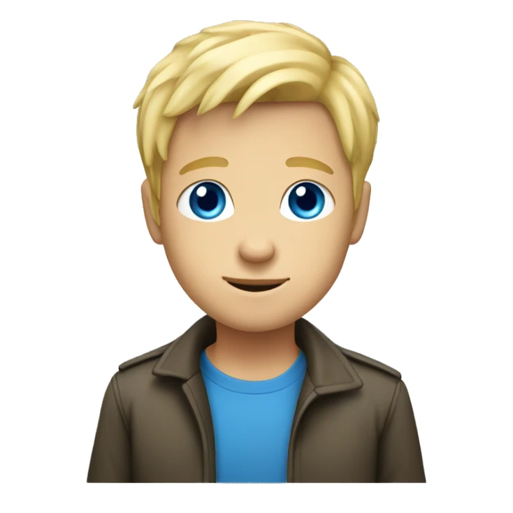 blue eyes blonde boy ull body sticker