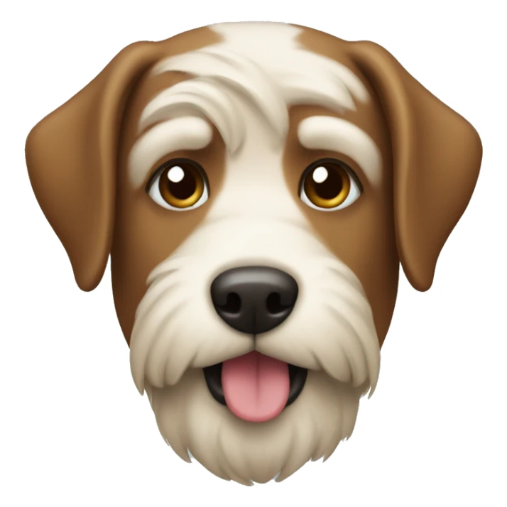 Dog with a Christmas Day and beard  sticker