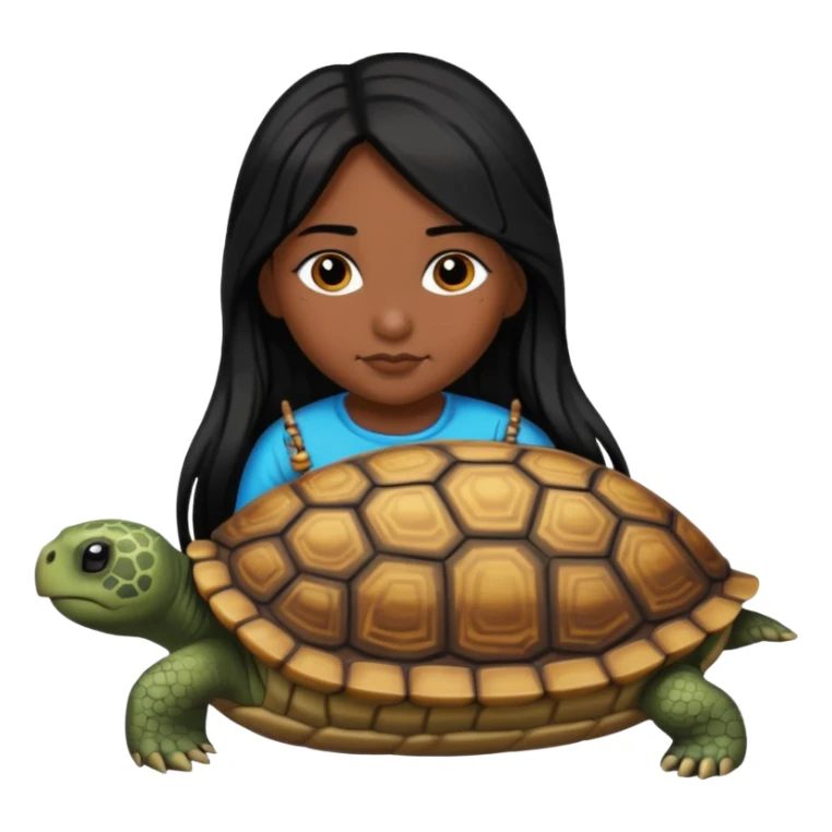 Native American girl living in a turtles back sticker