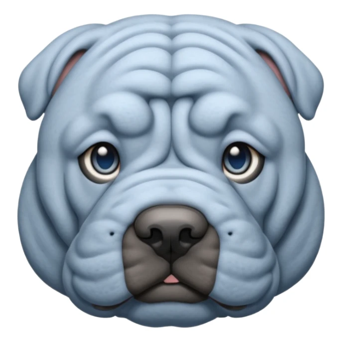 Grey blue shar pei blue eyes sticker