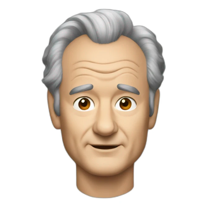 Bill murray black hair sticker