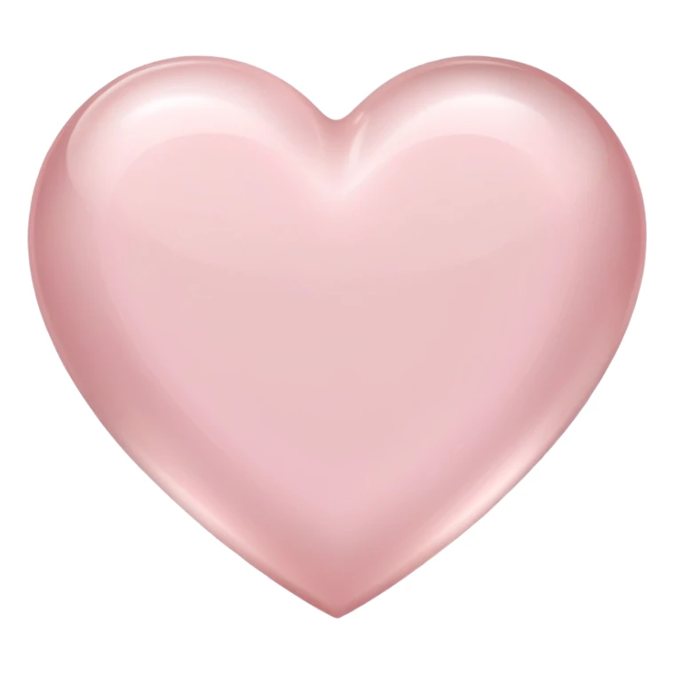 Rose quartz heart with soft pink color and smooth polished surface showing gentle translucency sticker