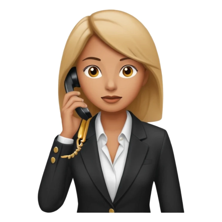 business woman talking on the phone sticker