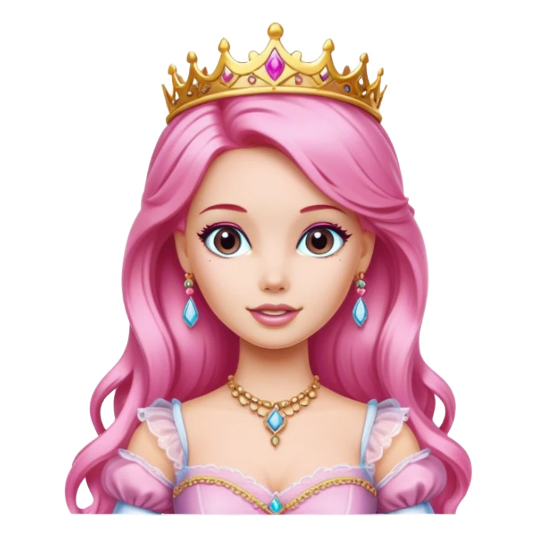 Pink renaissance princess Barbie  sticker