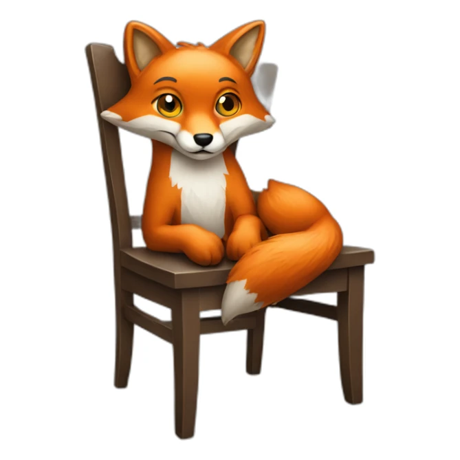 Fox tied to a chair sticker