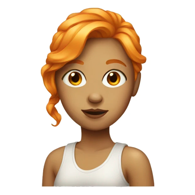 Orange haired girl portrait sticker