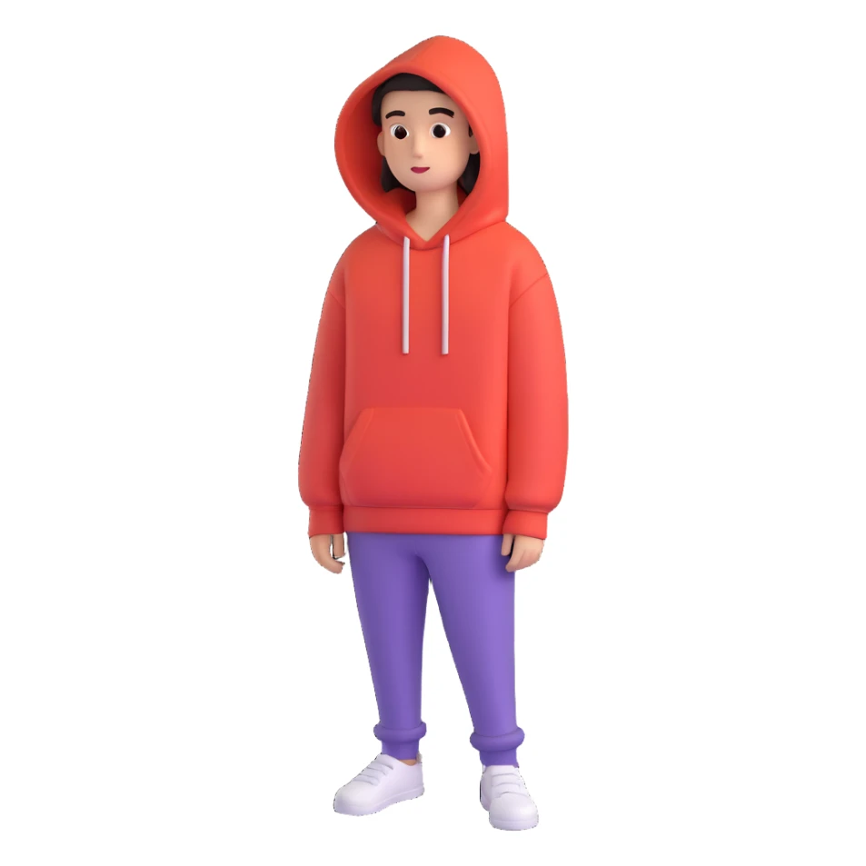 fashionable hoodie sticker